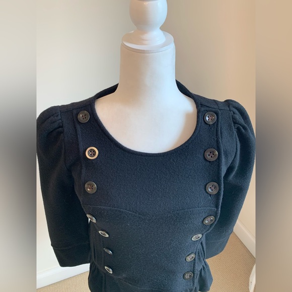 Marc By Marc Jacobs Candace knit wool Black Double breasted jacket XS - Picture 3 of 7